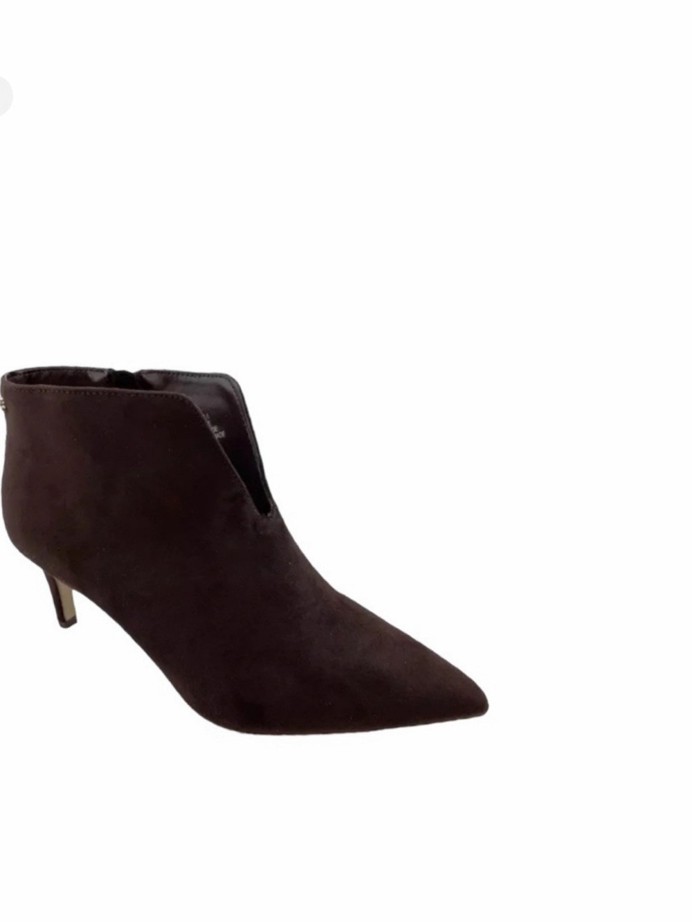 NEW Tahari Sherron Ankle BootChocolate  Brown Cut Out